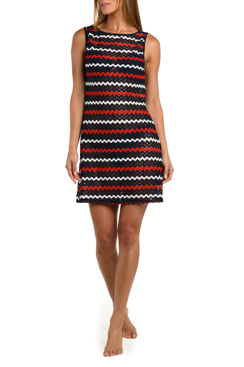 American Sweetheart Stripe Sleeveless Dress, Alternate, color, BLUE MULTI