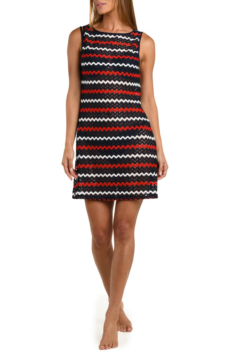 Sunshine 79 American Sweetheart Stripe Sleeveless Dress, Main, color,