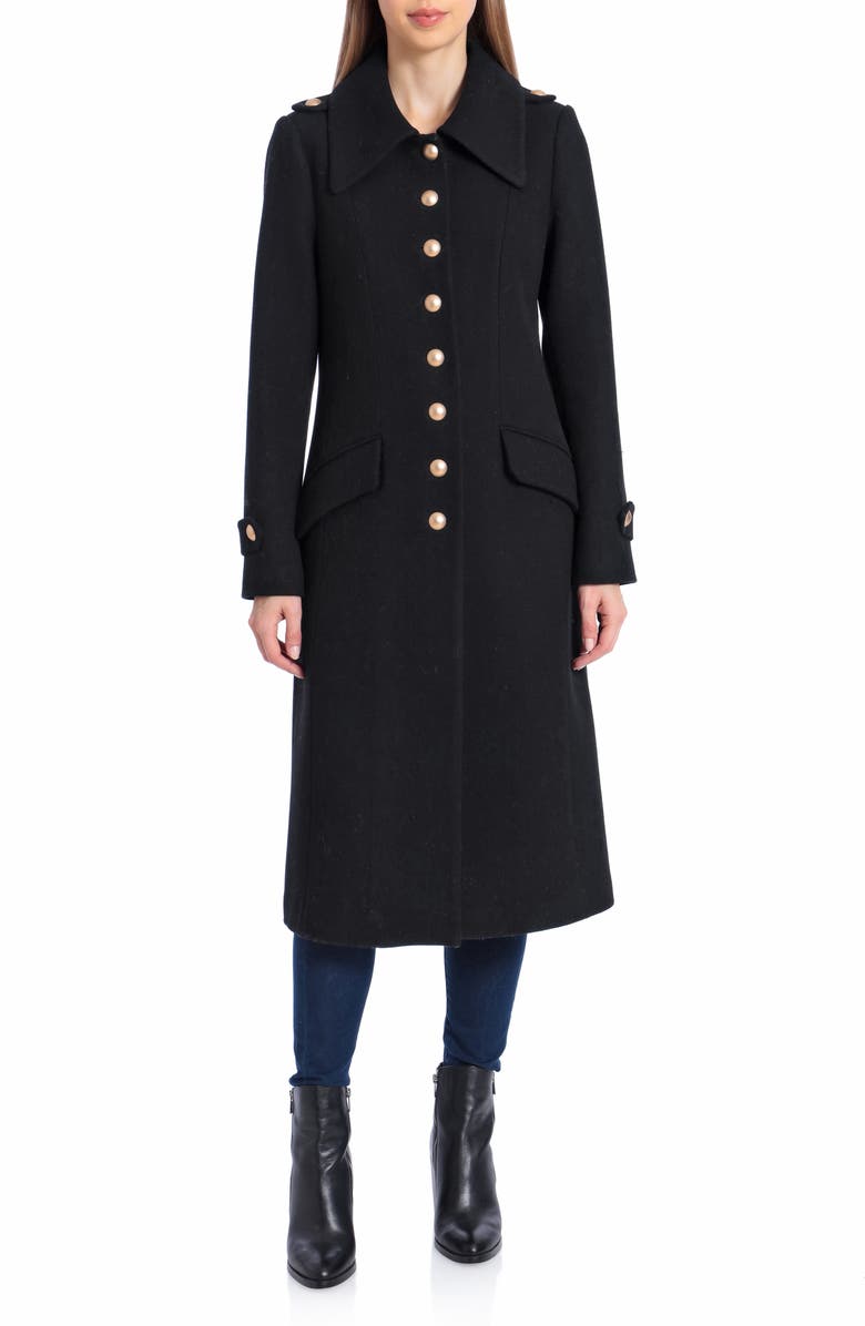 Avec Les Filles Wool Blend Fit & Flare Coat, Alternate, color,