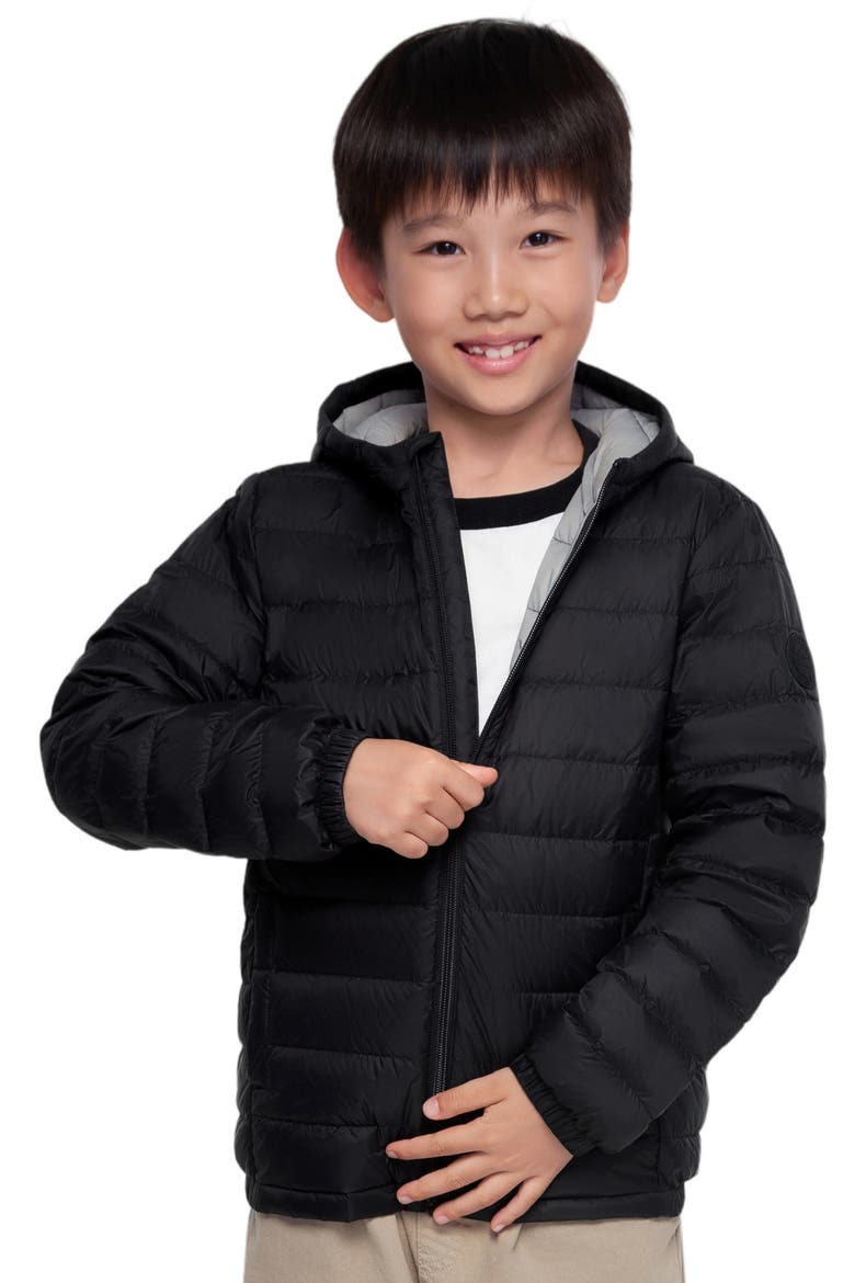 Kids' Ultra Light Quilt Packable Down Jacket, Main, color, Very black
