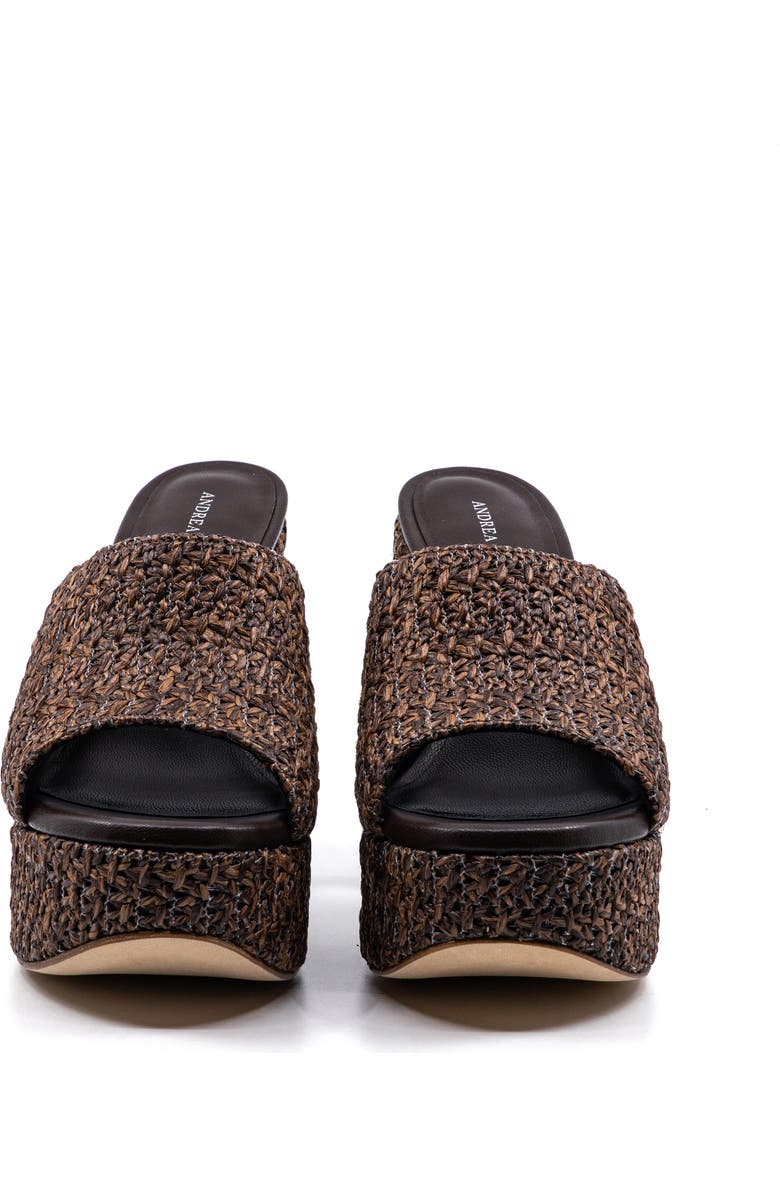 Andrea Gomez Fabiola Raffia Platform, Alternate, color, Brown