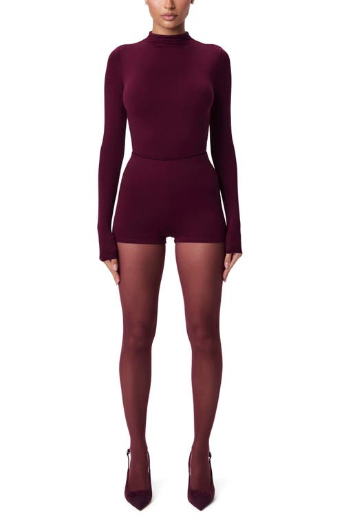 Naked Wardrobe Nw Mockneck Bodysuit In Purple