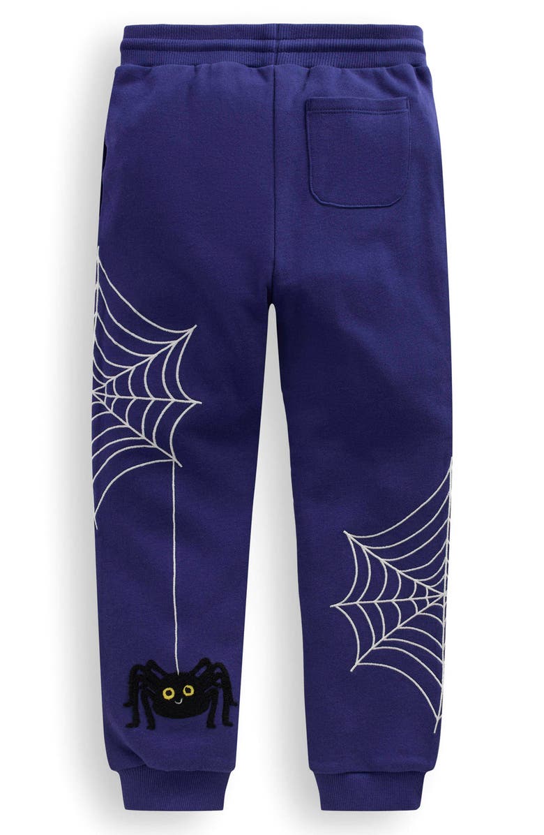 Mini Boden Kids' Spider Sweatpants, Alternate, color, Blue Spider