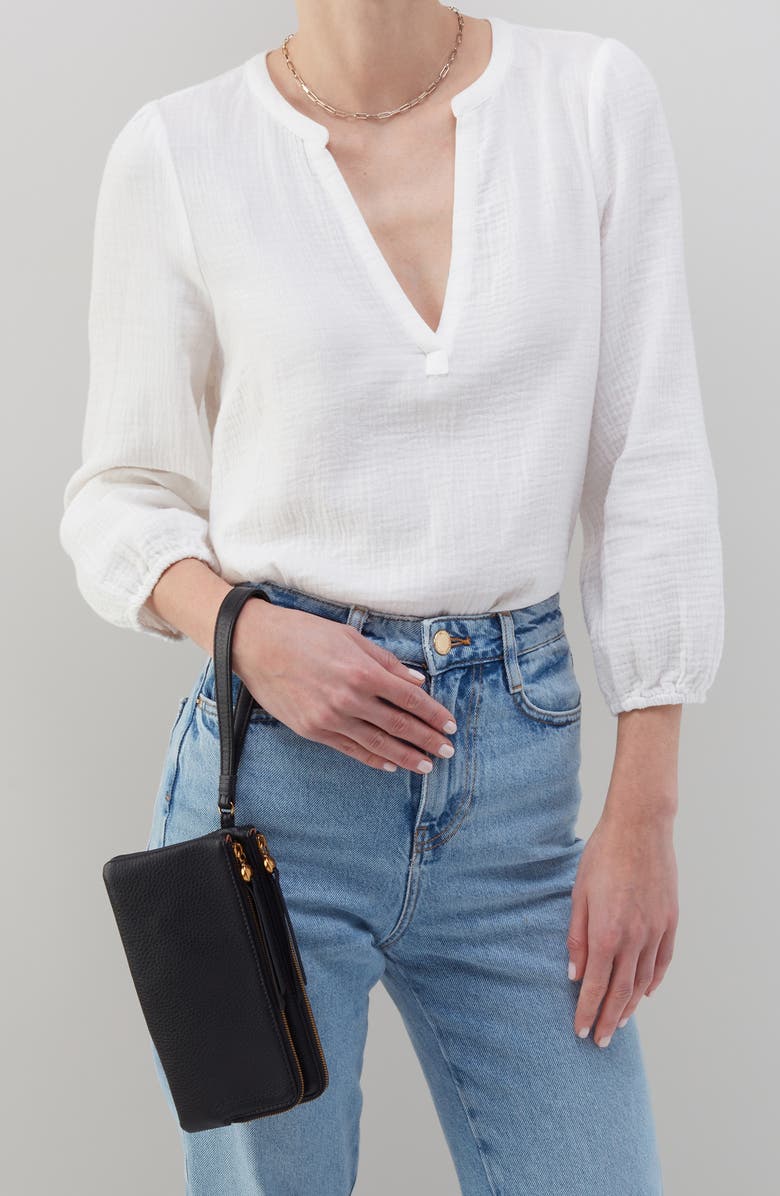 HOBO Dayton Leather Wristlet, Alternate, color,