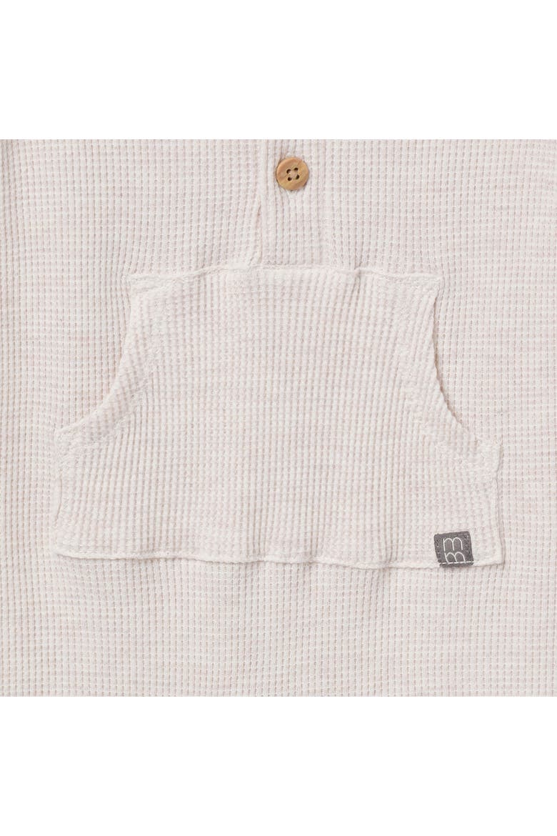 Waffle Knit Romper with Kangaroo Pocket, Alternate, color, Oatmeal