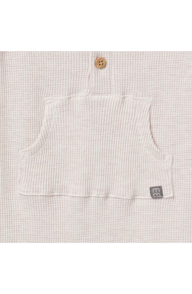 Modern Moments<sup>™</sup> by Gerber Waffle Knit Romper with Kangaroo Pocket, Alternate, color, Oatmeal