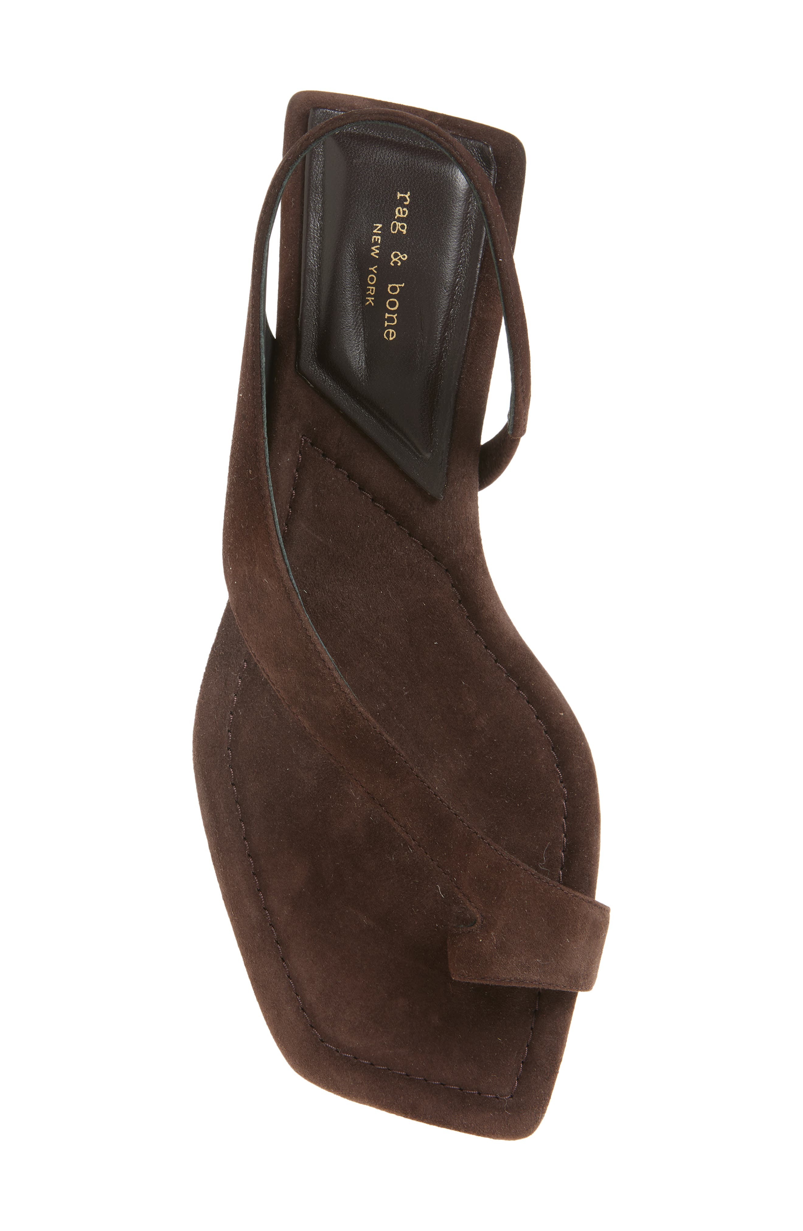 rag & bone Live Flat Sandal, Alternate, color, Dark Chocolate Suede