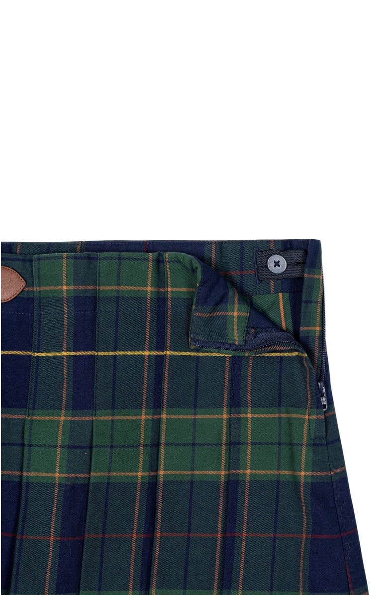 Hope & Henry Girls' Organic Pleated Buckle Skirt, Kids, Alternate, color, 