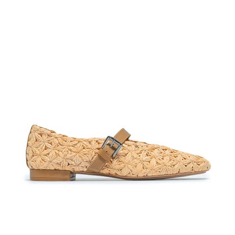 Borden Raffia Mary Jane Flat