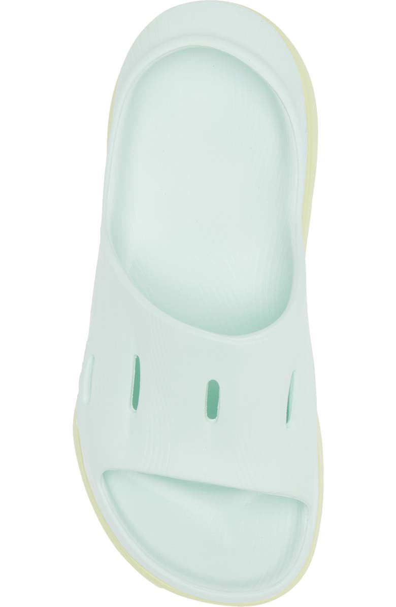 HOKA Ora Recovery Slide 3 Sandal, Alternate, color, Aqua Breeze / Celery Juice