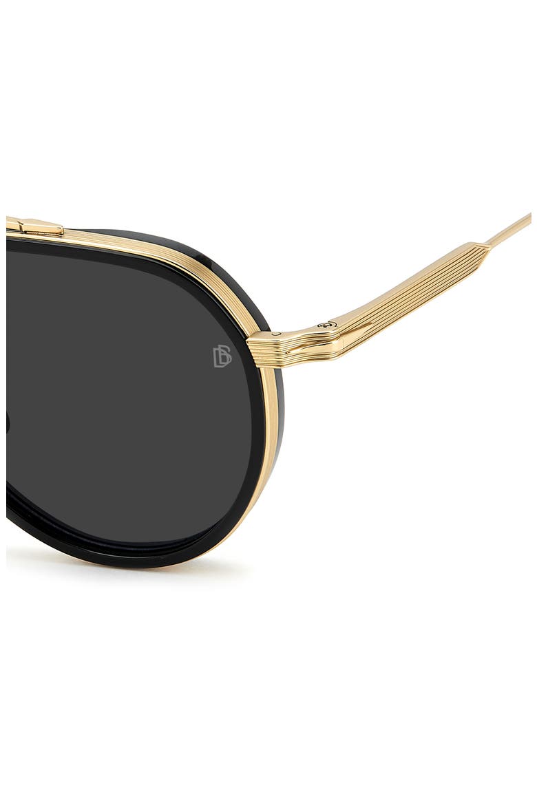 57mm Pilot Sunglasses, Alternate, color, GOLD BLACK/ GREY AR