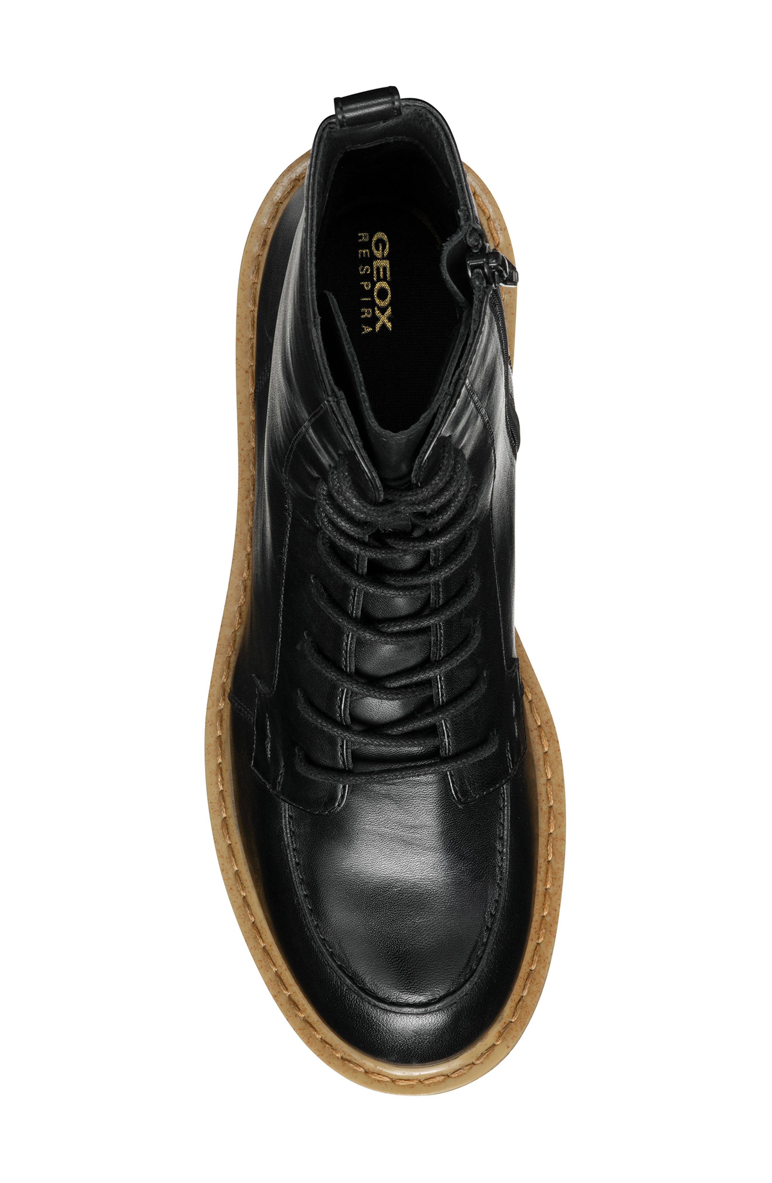 Geox Elidea Platform Wedge Lace-Up Bootie, Alternate, color, 