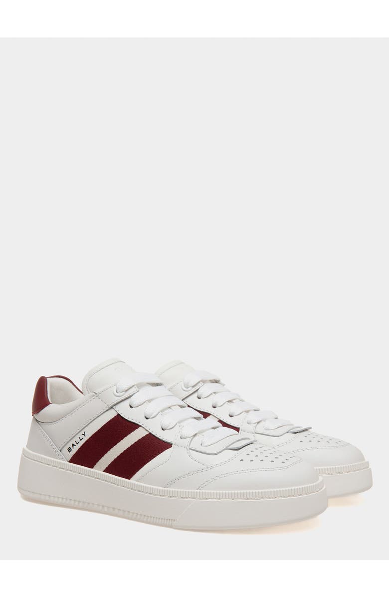Bally Calf Leather Raise Sneaker, Alternate, color, White