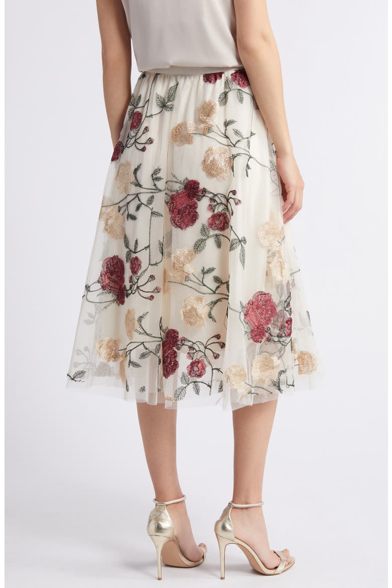 Virginia Floral Midi Skirt, Alternate, color, IVORY