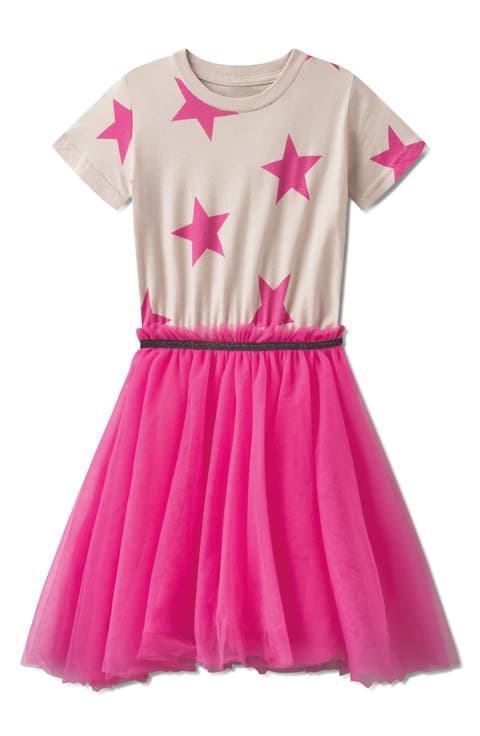 Kids' Star Fit & Flare Cotton Dress (Toddler & Little Kid)