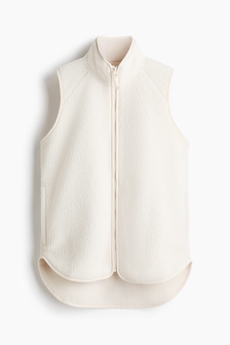 Regular Fit Teddy Sports Gilet, Alternate, color, Ivory
