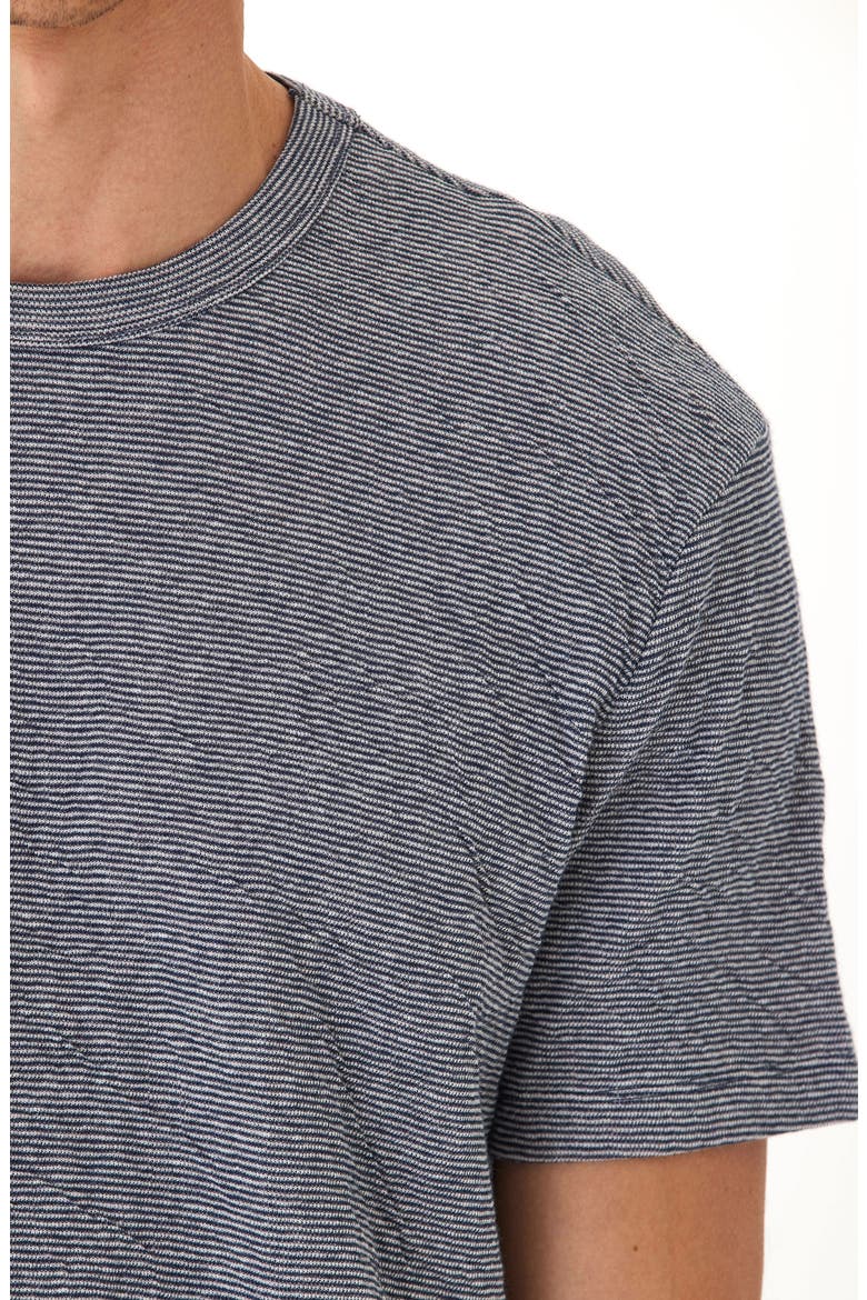 Shawn Stripe Double Face Organic Cotton T-Shirt, Alternate, color, STARGAZER ECRU