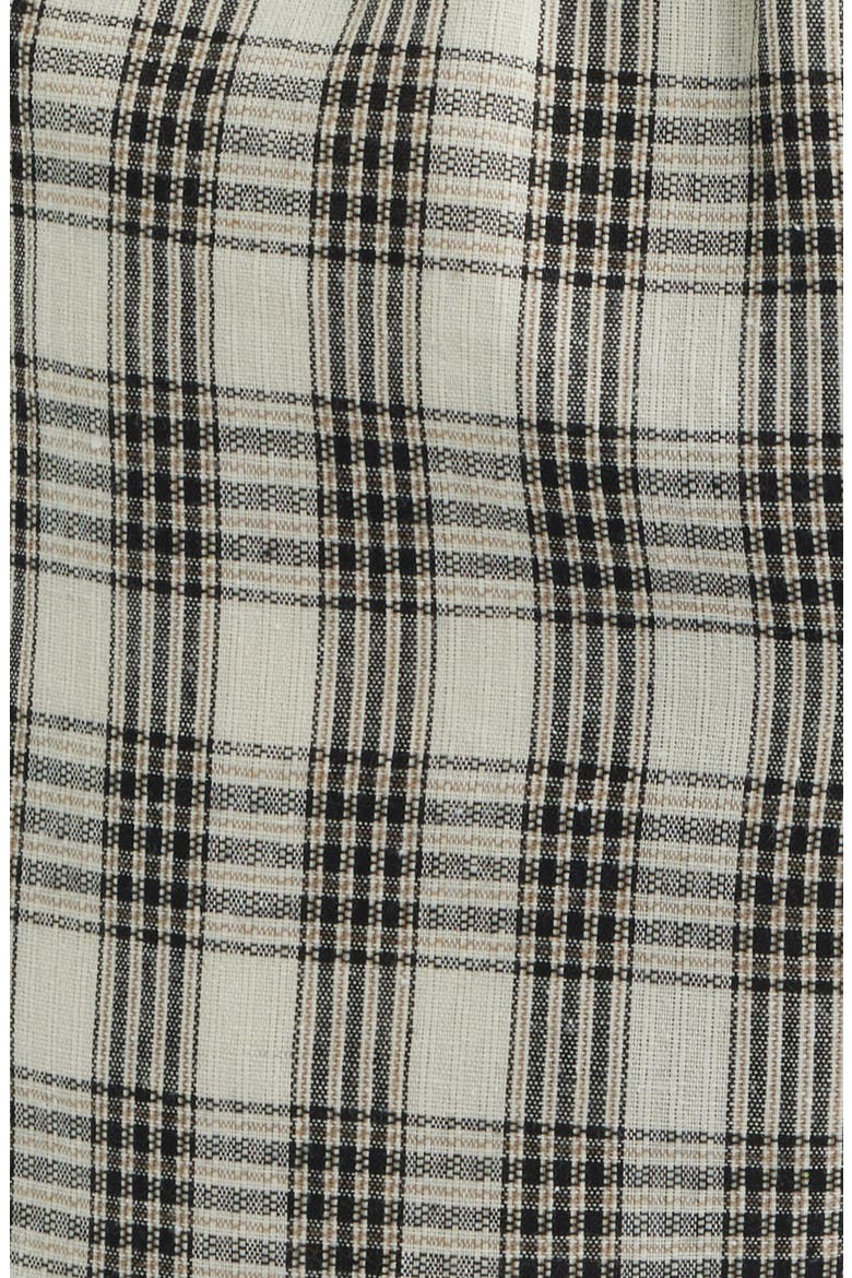 Plaid Elastic Waist Shorts, Alternate, color, CREAM