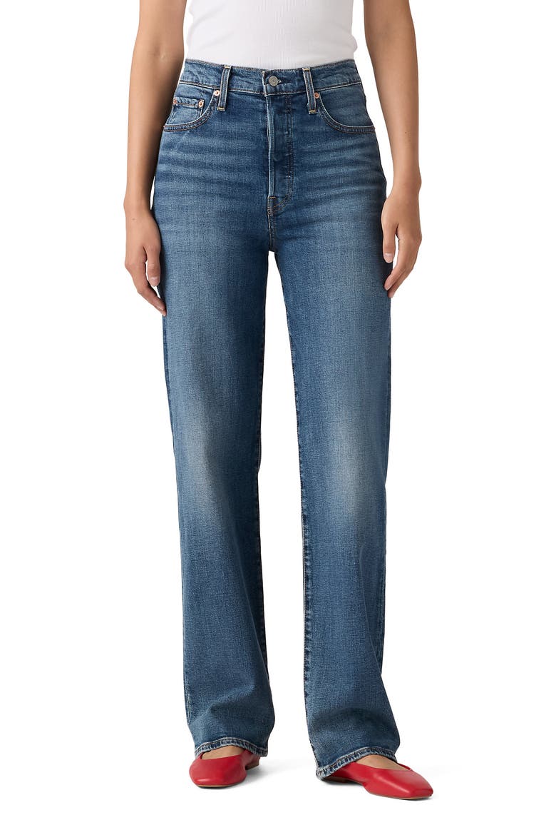 Ribcage High Waist Straight Leg Jeans, Main, color, SELECT US