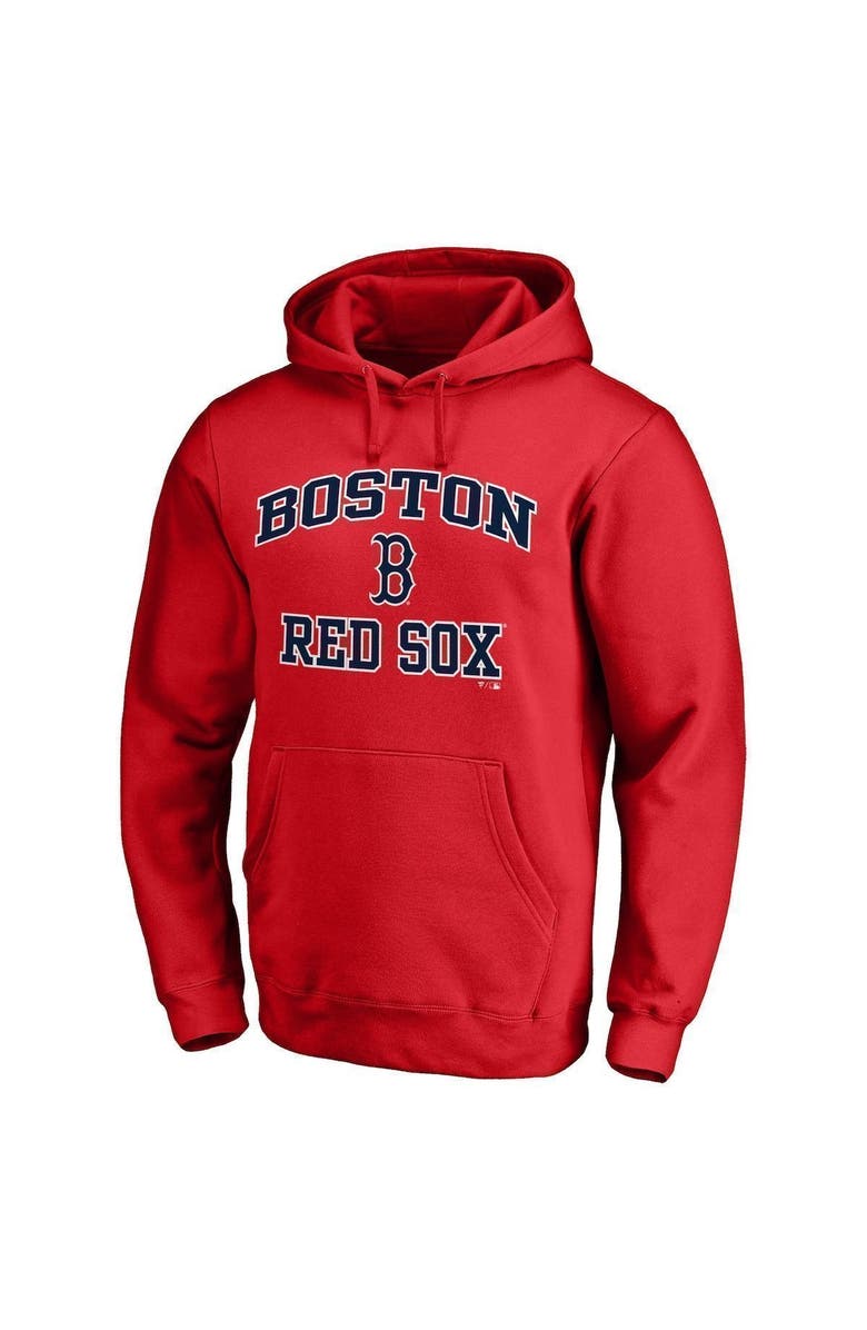 FANATICS Men's Fanatics Branded Red Boston Red Sox Heart & Soul Fitted Pullover Hoodie, Alternate, color,