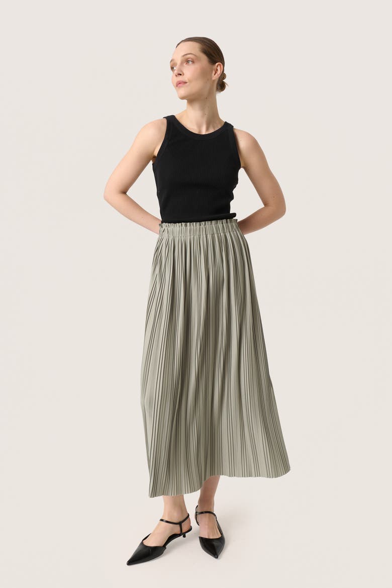 Sivone Plisse Elastic Waist Maxi Skirt, Alternate, color, Shadow