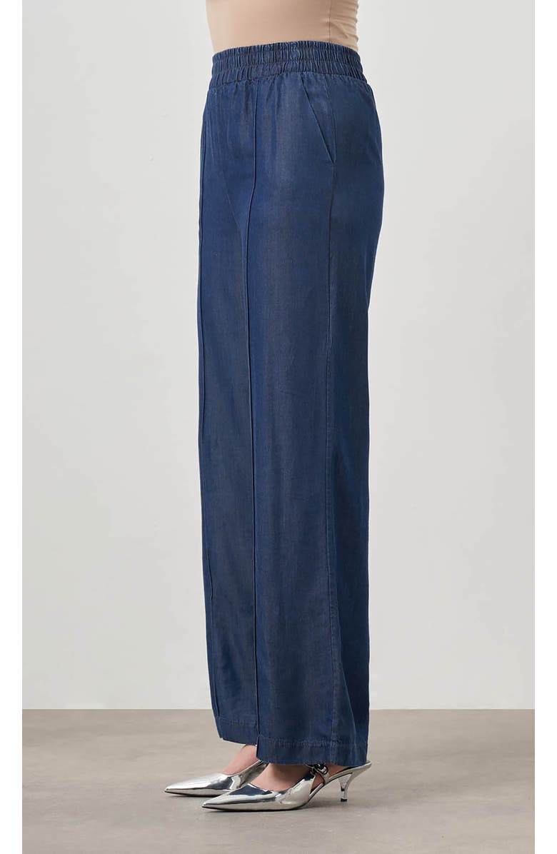 Mizalle Wide Leg Denim Pants, Main, color, 