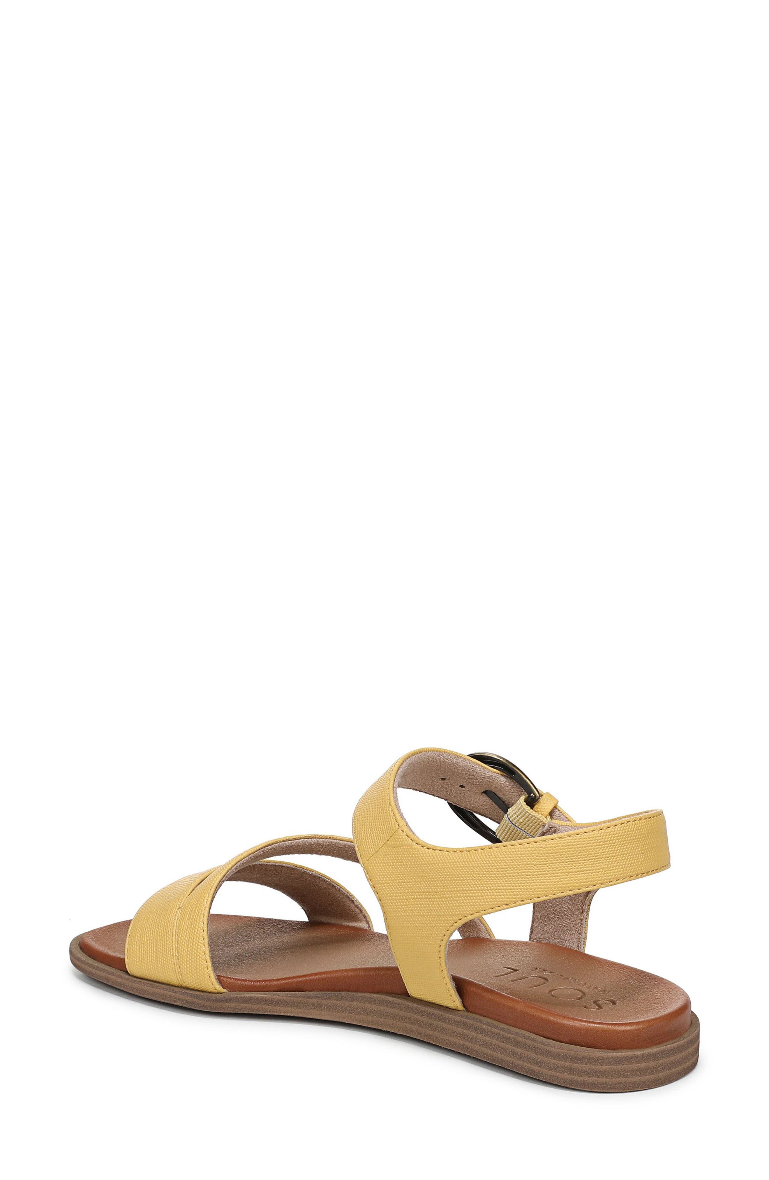 SOUL NATURALIZER Jayvee Sandal, Alternate, color, Beehive Yellow Faux Twill