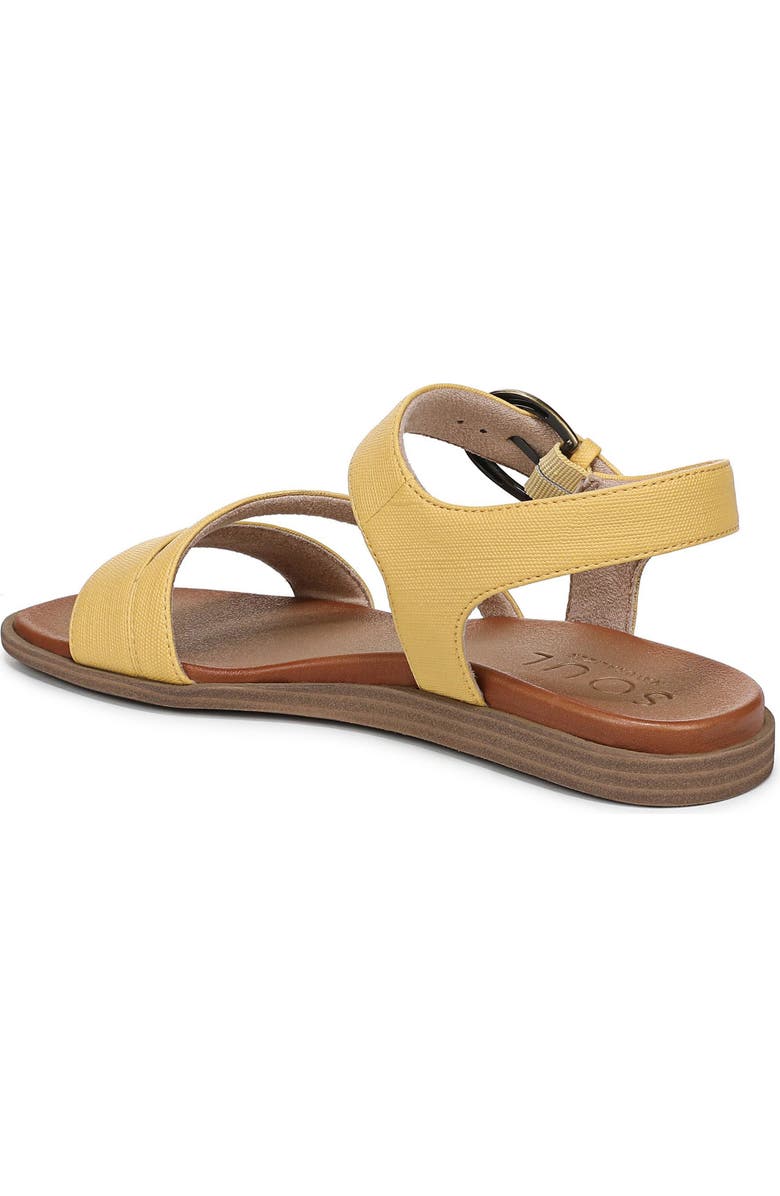 SOUL NATURALIZER Jayvee Sandal, Alternate, color, Beehive Yellow Faux Twill