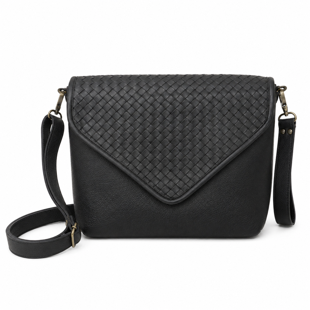 Woven Everyday Bag, Main, color, Black