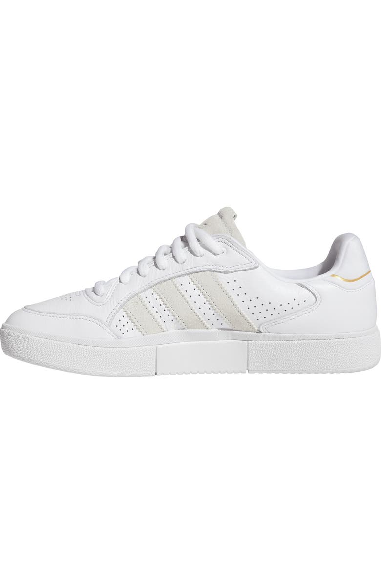 adidas Tyshawn Low Top Sneaker, Alternate, color, White/ White/ Gold Metallic