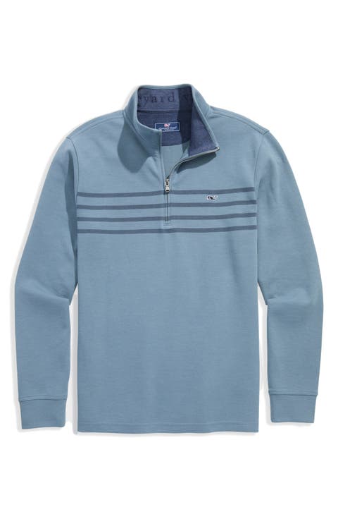 Saltwater Stripe Quarter Zip Pullover