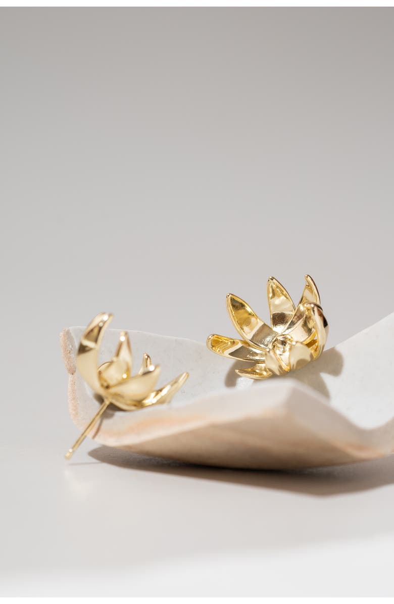 Zynnia Collective Full Bloom Studs, Alternate, color, Gold