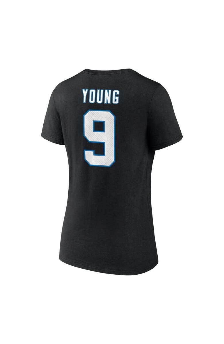 FANATICS Women's Fanatics Branded Bryce Young Black Carolina Panthers Icon Name & Number V-Neck T-Shirt, Alternate, color, Black