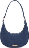 Mali + Lili Leilani Woven Denim Baguette Shoulder Bag