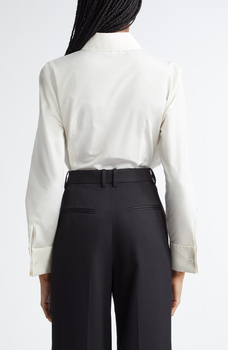 Lafayette 148 New York Slim Fit Taffeta Button-Up Shirt, Alternate, color, 