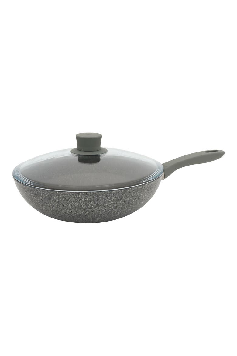 Parma Plus 11-Inch Nonstick Wok with Lid, Main, color, GREY