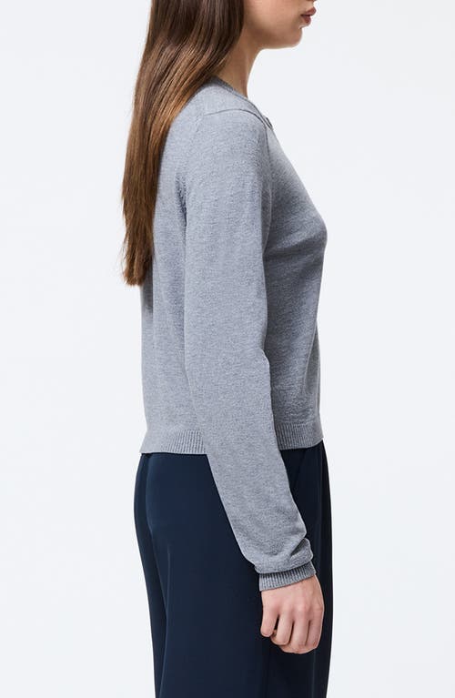 French Connection Crop Cardigan In Gray