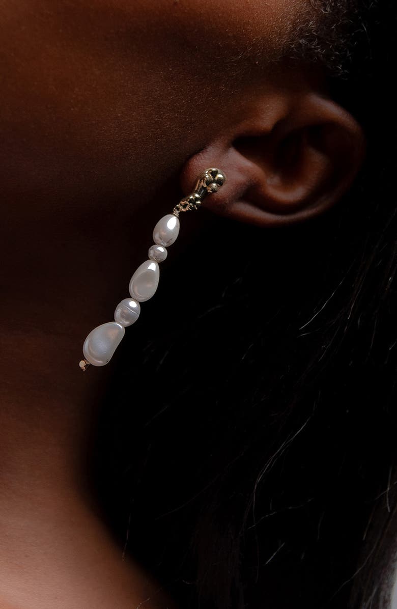 YOJ Pearl Eclo Drop Earrings in Gold, Alternate, color, Gold