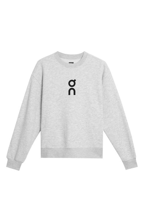 On Club Crewneck Cott Blend Sweatshirt In Gray