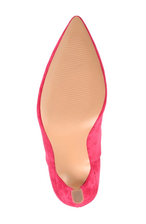 Shop Journee Collection Elitta Vegan Leather Chelsea Bootie In Fuchsia