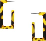 OLIVIA WELLES Maya Resin Rectangular Hoop Earrings