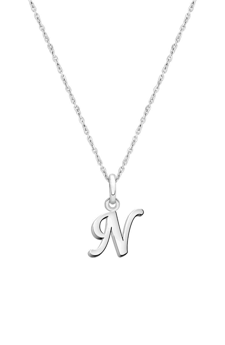 Tiny Blessings Sterling Silver Initial 12-14" Necklace, Main, color, Silver - N
