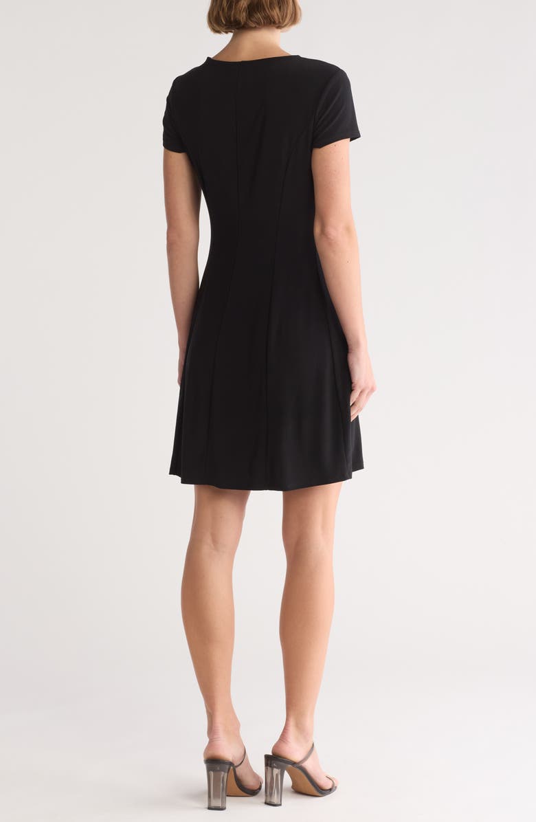 TASH AND SOPHIE Faux Leather A-Line Dress, Alternate, color, 