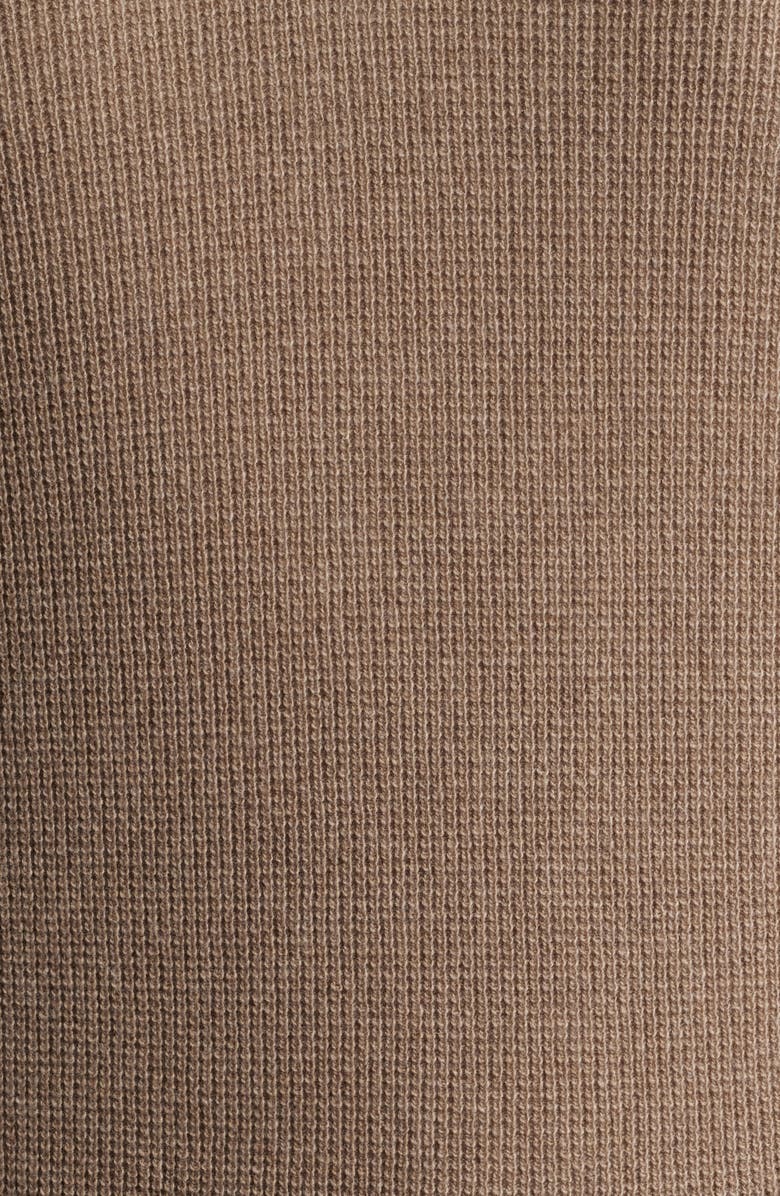 Canali Quarter Zip Wool & Cashmere Blend Sweater, Alternate, color, Med Beige