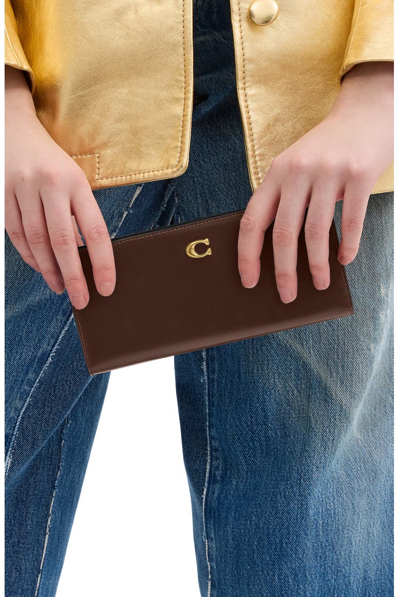 Refined Calf Leather Bifold Wallet, Alternate, color, MAPLE