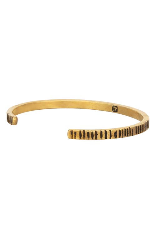 John Varvatos Notched Cuff Bracelet In Gold