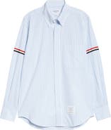 Thom Browne Armband Stripe Cotton Button-Down Shirt