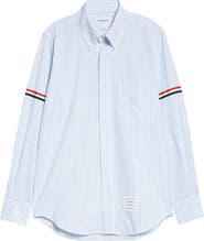 Thom Browne Armband Stripe Cotton Button-Down Shirt