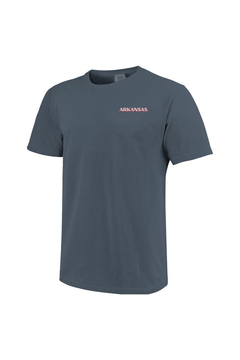 Men's  Navy Arkansas Razorbacks Comfort Colors Team Statue T-Shirt, Alternate, color, Navy