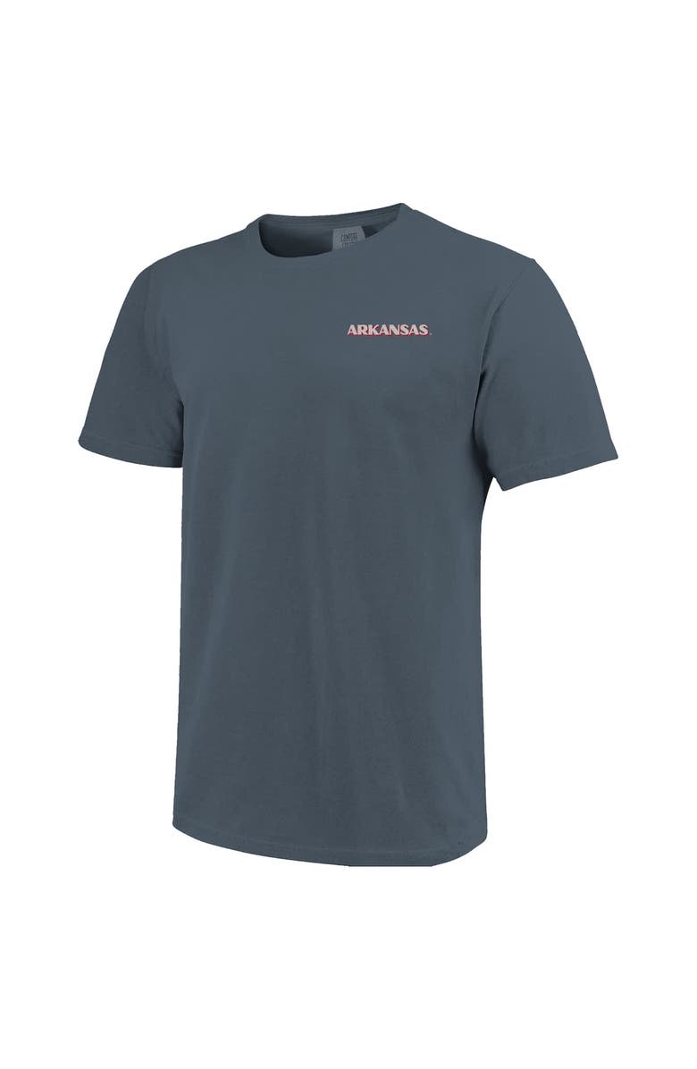 IMAGE ONE Men's Navy Arkansas Razorbacks Comfort Colors Team Statue T-Shirt, Alternate, color, Navy